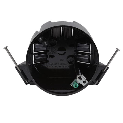 Cantex EZ Box New Work 20 cu in Round Polycarbonate Ceiling Box Black