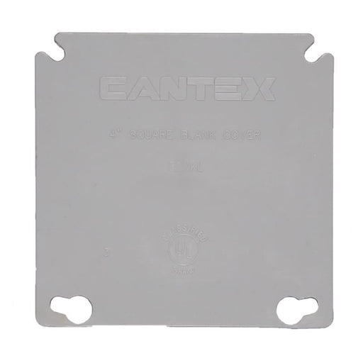 Cantex EZ Box New and Old Work Square PVC 2 gang Ring Cover Gray