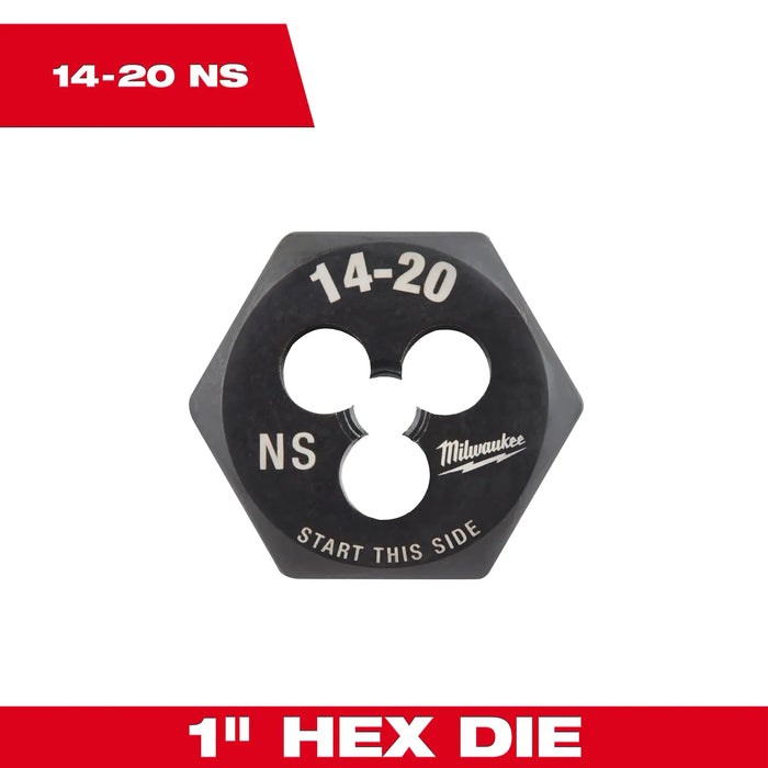 Milwaukee 14-20 NS 1-Inch Hex Threading Die 49-57-5333