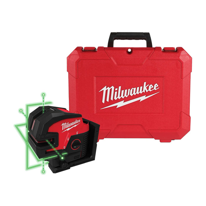 Milwaukee M12™ Green Laser – Cross Line & 4-Points ,3624-20