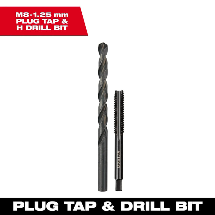 Milwaukee M8-1.25 mm Straight Flute Plug Tap & H Drill Bit 49-57-5543