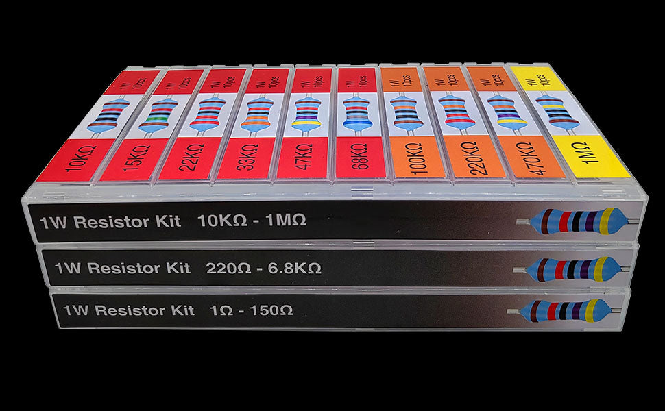 300pcs 1W 30 Types Metal Film Resistor Assortment Kit  for Led Lights
