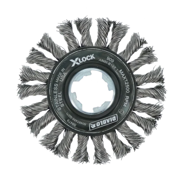 Diablo 4" X-LOCK Stainless Steel Full Cable Twist Wheel