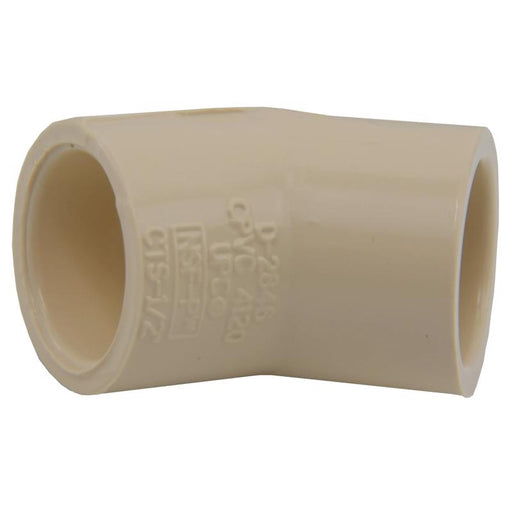 Charlotte Pipe 1/2 in. Socket X 1/2 in. D Socket CPVC 45 Degree Elbow 1 pk