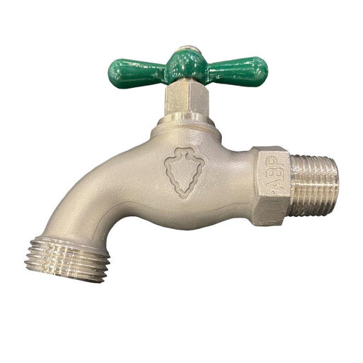 Arrowhead 1/2 in. MIP in. X 3/4 in. MHT Stainless Steel Hose Bibb