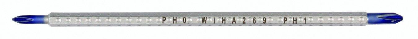Wiha 26976 System 4 Drive-Loc Reversible Interchangeable Blade on 4mm Hex, Phillips Number 0 by 1