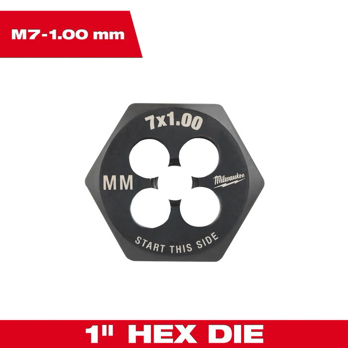 Milwaukee M7-1.00 mm 1-Inch Hex Threading Die 49-57-5341