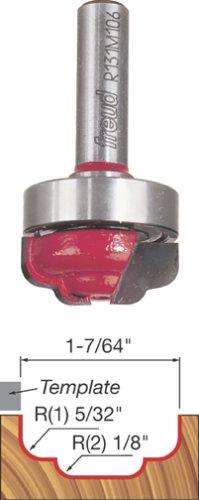 Freud 39-100 3/4-Inch Diameter Cove & Bead Groove Router Bit with 1/4-Inch Shank