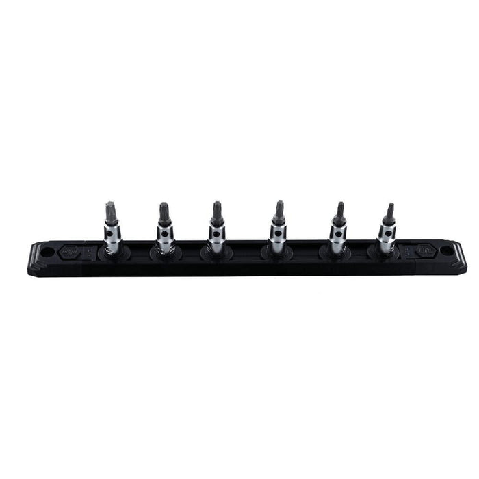Wiha 76194 Torx 1/4-Inch Socket Set on Rail, 6 Piece