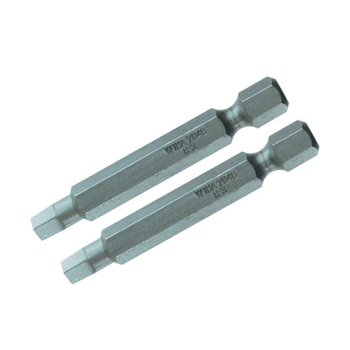 Wiha Square Power Bit #1 x 50mm (2 Bit Pack)