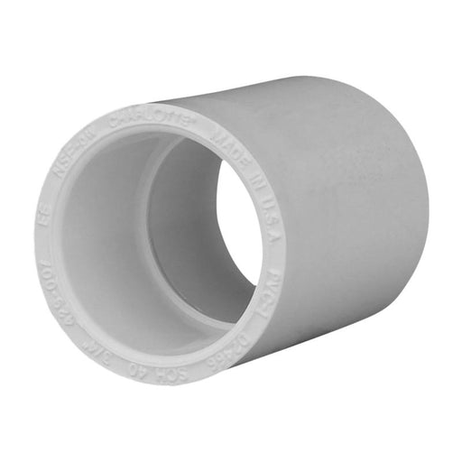 Charlotte Pipe Schedule 40 3/4 in. Slip X 3/4 in. D Slip PVC Coupling 1 pk