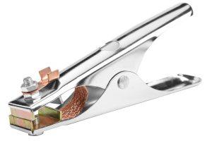 Tolsen Grounding Clamp, 8 3/4″ Current: 500A,  Chrome-Plated Iron,  Brass Grip, Length: 21mm, Thickness : 0.8mm