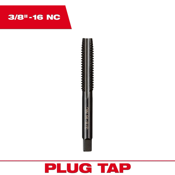 Milwaukee 3/8"-16 NC Straight Flute Plug Tap , 49-57-5148