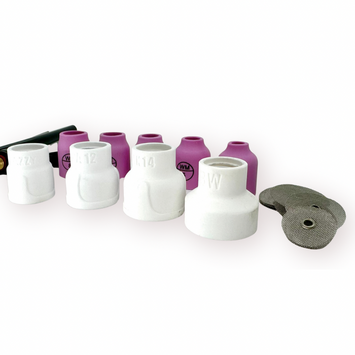 Weldmonger® Navigator Ceramic Gas Lens Kit for 9/20 Style Torches