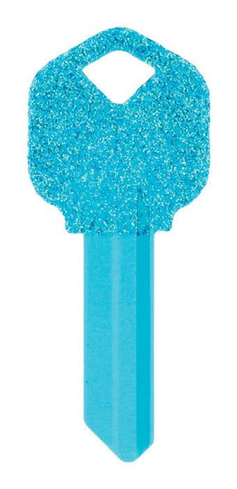 HILLMAN DIVA Blue Glitter House/Office Universal Key Blank KW1 Single