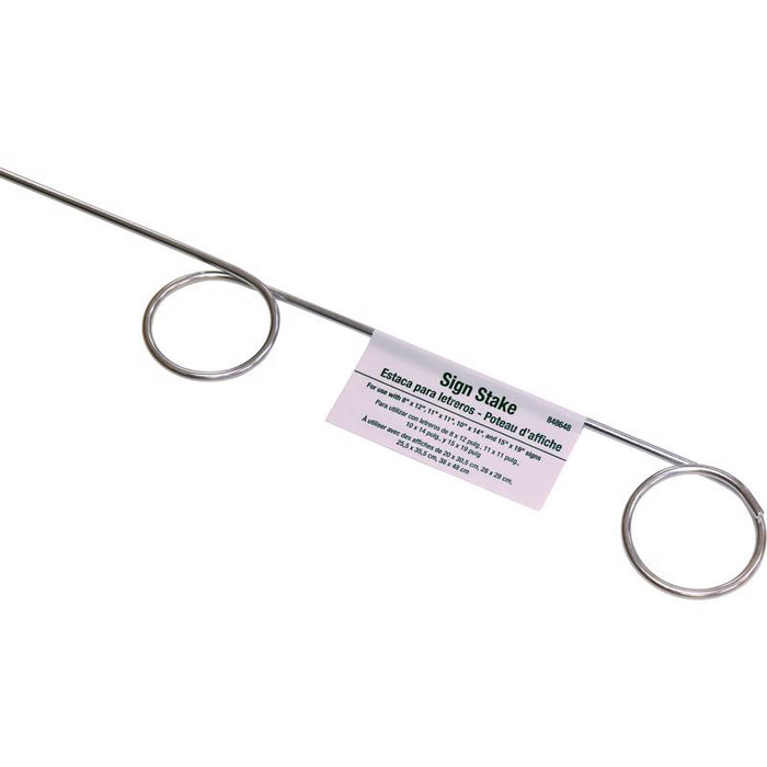 Hillman English Clear Caution Sign 28 in. H X 1.75 in. W