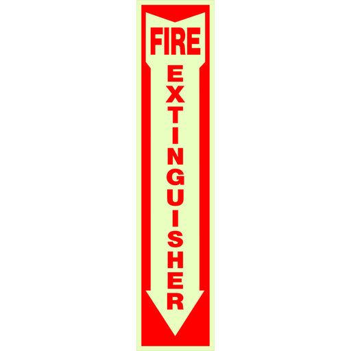 HILLMAN English White Fire Extinguisher Sign 18 in. H X 4 in. W
