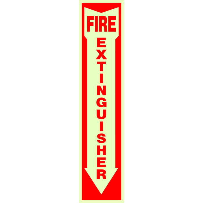 HILLMAN English White Fire Extinguisher Sign 18 in. H X 4 in. W