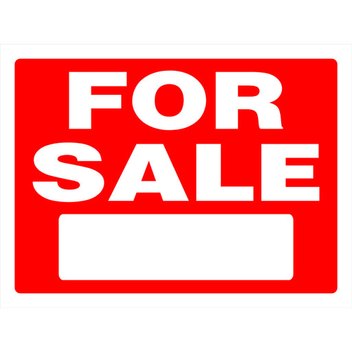 HILLMAN English Red For Sale Sign 18 in. H X 24 in. W