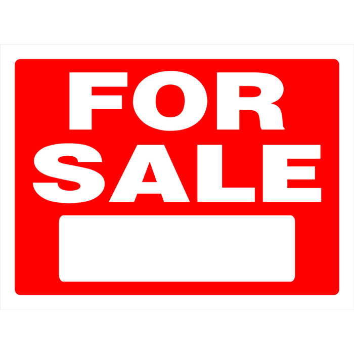 HILLMAN English Red For Sale Sign 18 in. H X 24 in. W