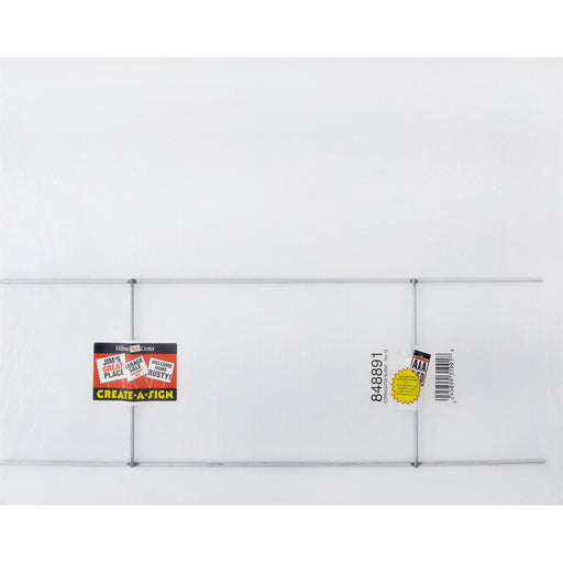 HILLMAN English White Blank Sign 14 in. H X 18 in. W