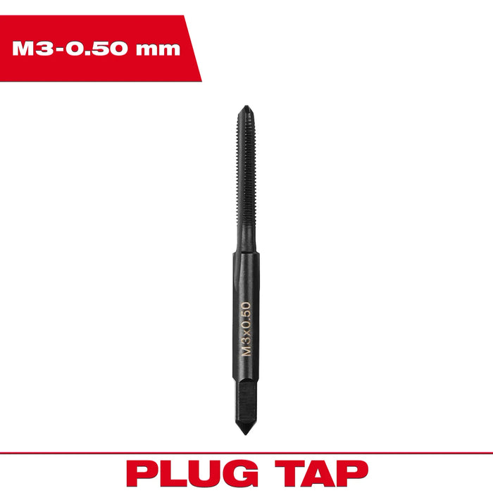 Milwaukee M3-0.50 mm Straight Flute Plug Tap, 49-57-5111