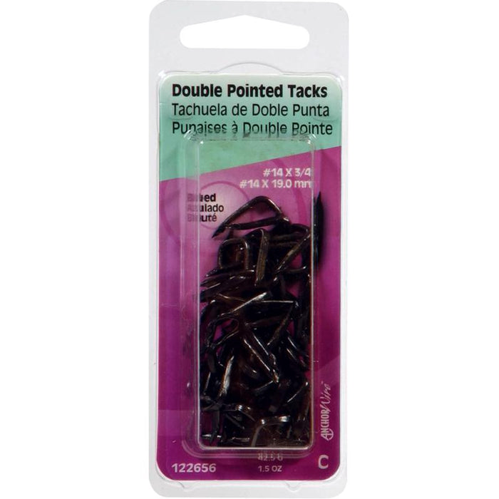 HILLMAN No. 14 X 3/4 in. L Blue Steel Double Point Tacks 1.5 pk
