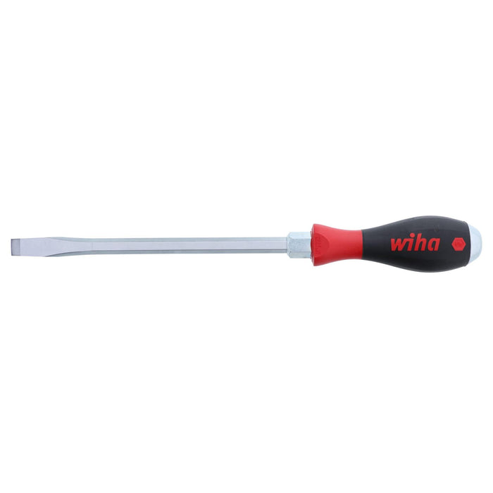 Wiha 53040 Slotted Screwdriver with SoftFinish Handle and Solid Metal Cap, 12.0 x 200mm