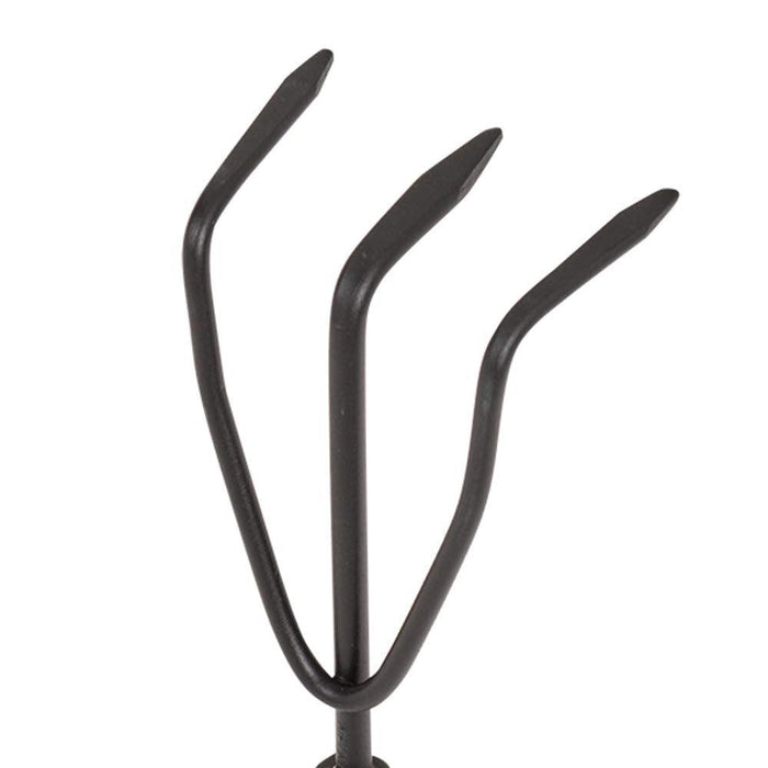 AMES 2446300 Tempered Steel Hand Cultivator with Wood Handle, 11-Inch, Brown