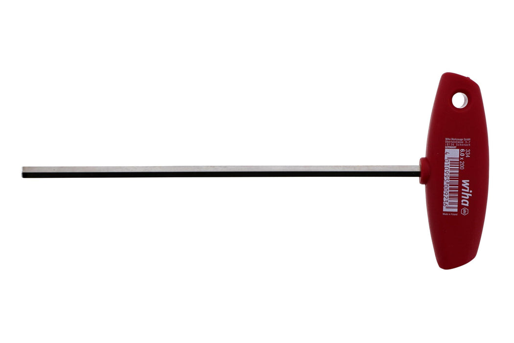 Wiha 33416 T-Handle Hex Key, 6.0 x 200mm