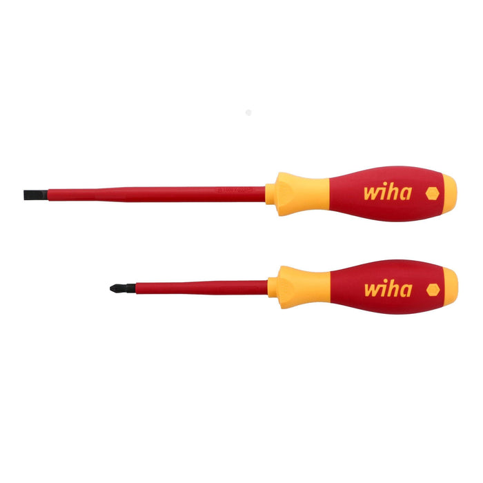 Wiha 2 Piece Insulated SoftFinish Slotted and Phillips Screwdriver Set