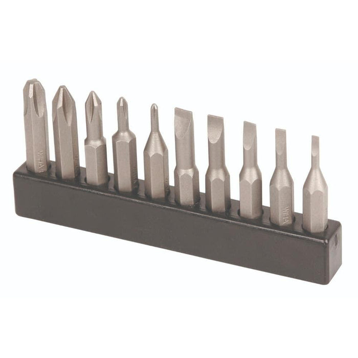 Wiha Micro Bit Replacement Slotted & Phillips Bit Pack 10 Piece