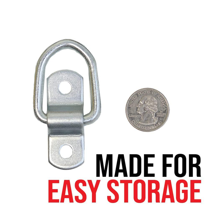 Boxer 6-Pack 900lb 1" D-Ring Anchor Points 1/4 Inch Stainless Steel Lashing Ring for Trucks, Trailer, RV, Camper, Boats, Motorcycle, Vans, ATV Vehicles