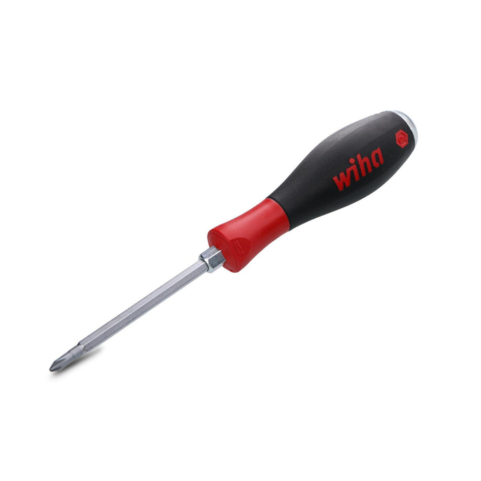 Wiha 53110 Phillips Screwdriver with SoftFinish Handle and Solid Metal Cap, 1 x 80mm