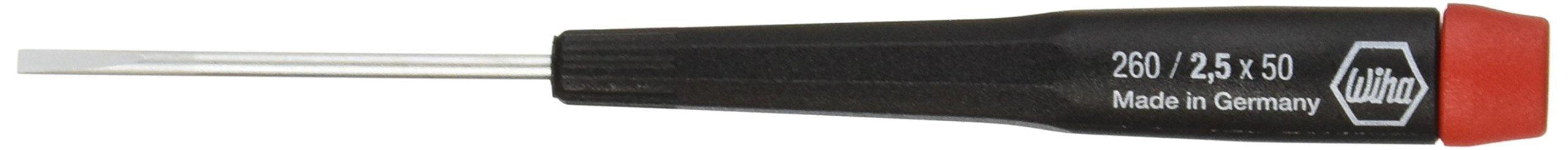 Wiha Slotted Screwdriver with Precision Handle, 2.5 x 50mm