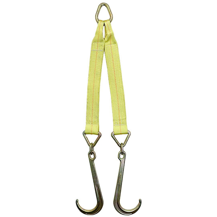 Boxer Tow Straps V Bridle 3β x 24β with J Hooks, Recovery V Strap, Rollback, Car Hauler, Towing β B/S 16,200lbs