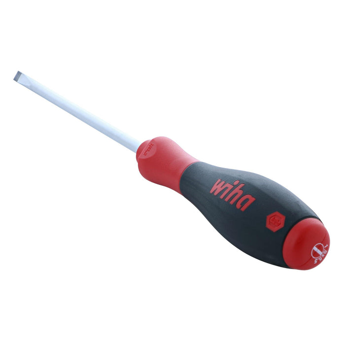 Wiha 30220 Slotted Screwdriver with SoftFinish Handle, 5.5 x 125mm