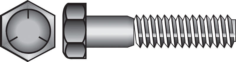 HILLMAN 3/8 in. D X 7 in. L Heat Treated Zinc Steel Hex Head Cap Screw 50 pk