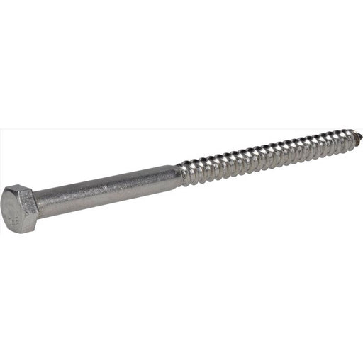 HILLMAN 3/8 in. X 6 in. L Hex Stainless Steel Lag Screw 25 pk