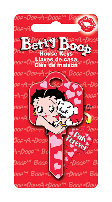 HILLMAN Betty Boop Pals Forever House/Office Key Blank 68 SC1 Single For Schlage Locks