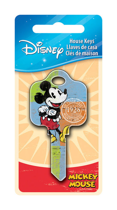 HILLMAN Disney Mickey Mouse 1928 House Key Blank 68 SC1 Single For Schlage Locks