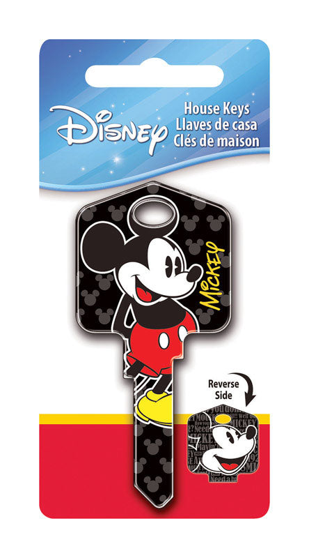 HILLMAN Disney Mickey Mouse House Key Blank 66/97 KW1/KW10 Single For Kwikset and Titan Locks