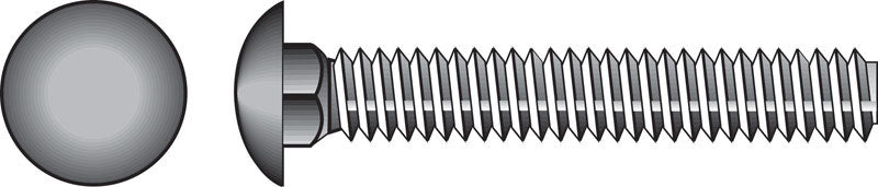 HILLMAN 3/8 in. X 1 in. L Hot Dipped Galvanized Steel Carriage Bolt 100 pk
