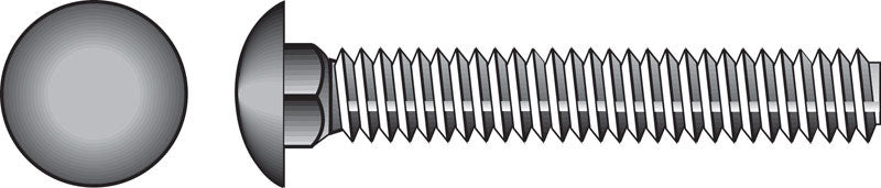 HILLMAN 1/2 in. X 8 in. L Hot Dipped Galvanized Steel Carriage Bolt 25 pk