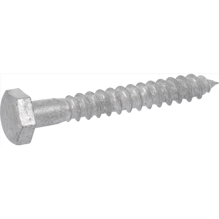 HILLMAN 1/4 in. X 1 in. L Hex Hot Dipped Galvanized Steel Lag Screw 100 pk