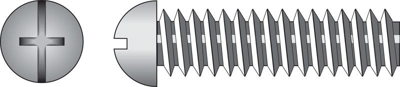 HILLMAN No. 1/4-20 X 1/2 in. L Combination Round Head Zinc-Plated Steel Machine Screws 100 pk