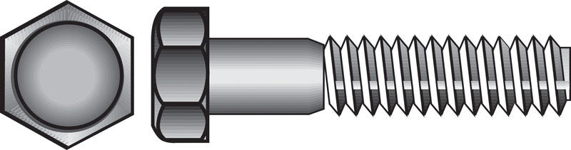HILLMAN 1/4 in. D X 1/2 in. L Zinc Plated Steel Hex Bolt 100 pk