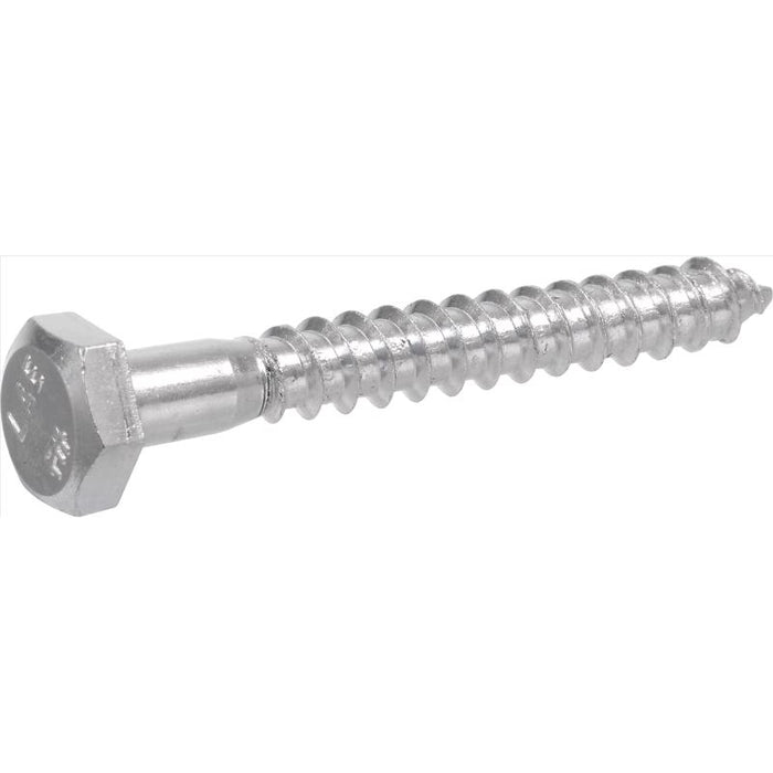 HILLMAN 5/16 in. X 3 in. L Hex Zinc-Plated Steel Lag Screw 100 pk