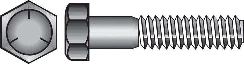 HILLMAN 1/2 in. D X 6 in. L Heat Treated Zinc Steel Hex Head Cap Screw 25 pk