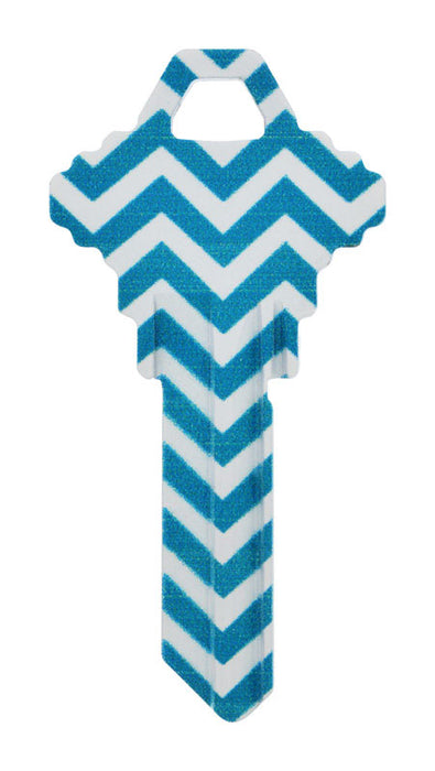 HILLMAN Wackey Blue & White House/Office Universal Key Blank SC1 Single